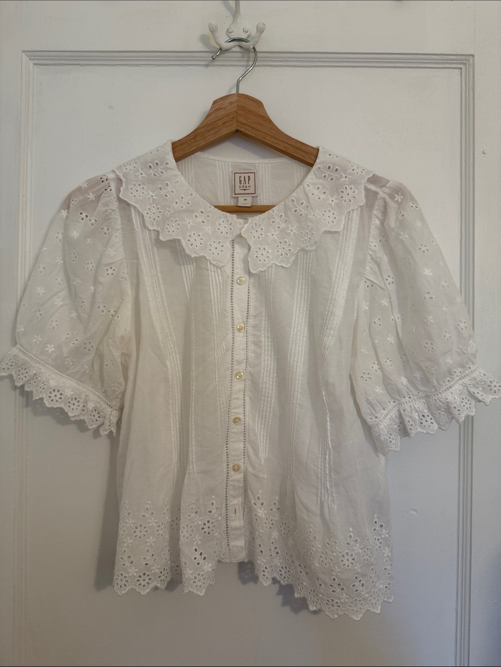 Gap x Doen White Eyelet Blouse - Picture 2 of 3